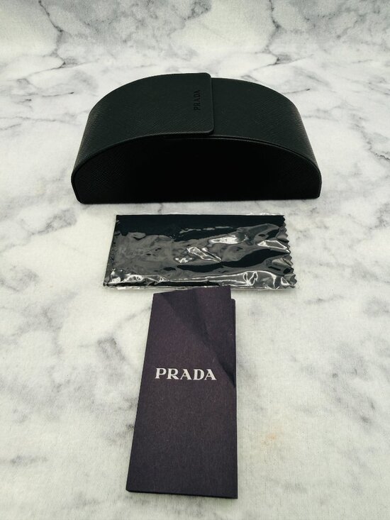 Prada Sunglasses Case,Black Magnetic Clamshell Case,Cleaning Cloth,Auth Card main image 7
